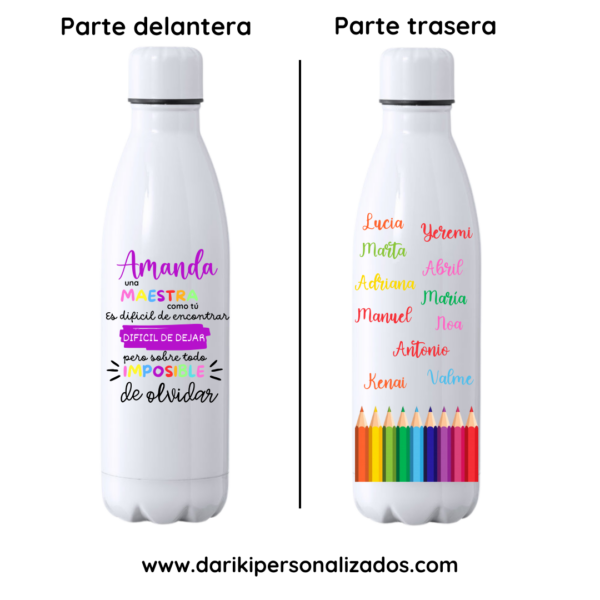 Botella maestra colorines - Imagen 2