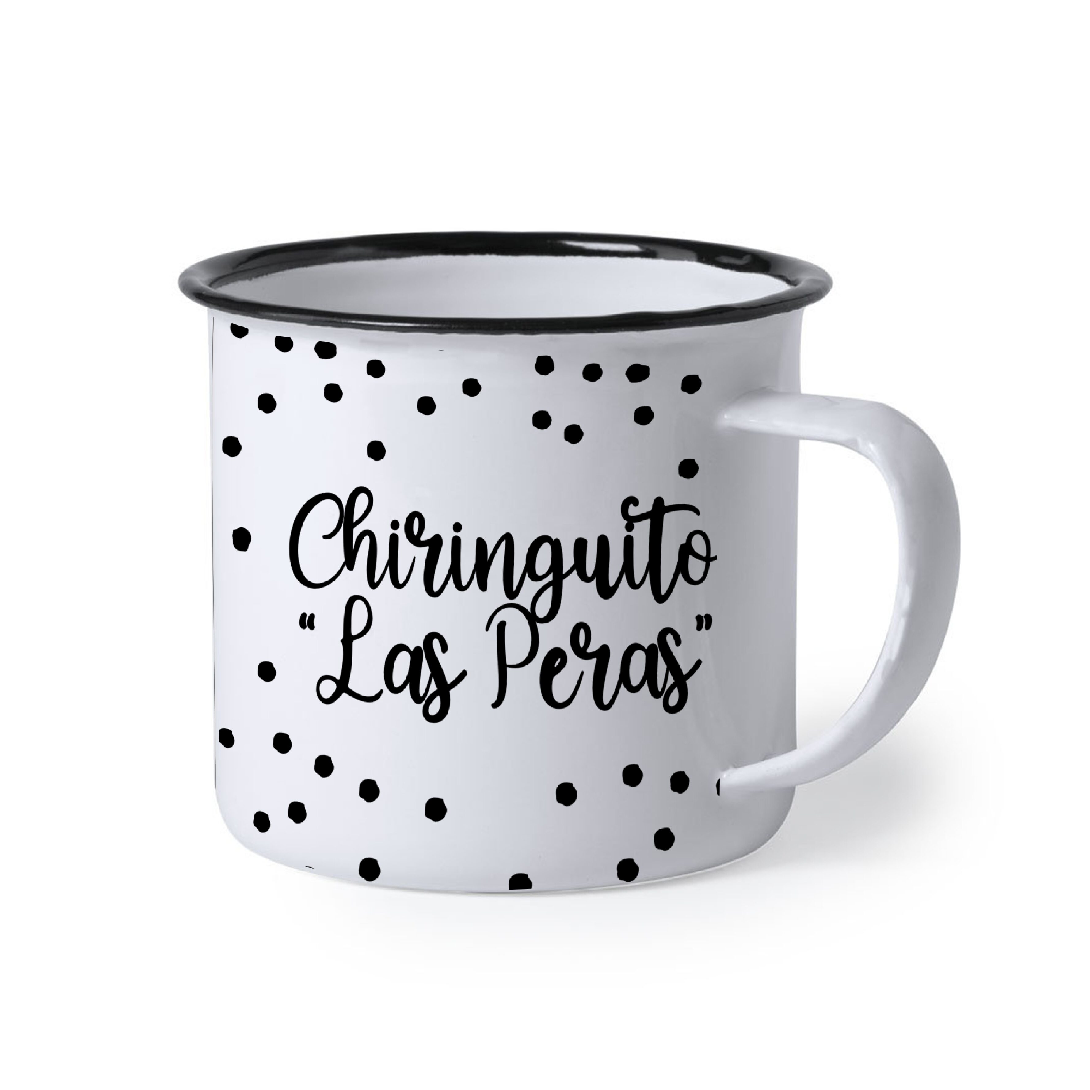 Taza metal "Lunares"