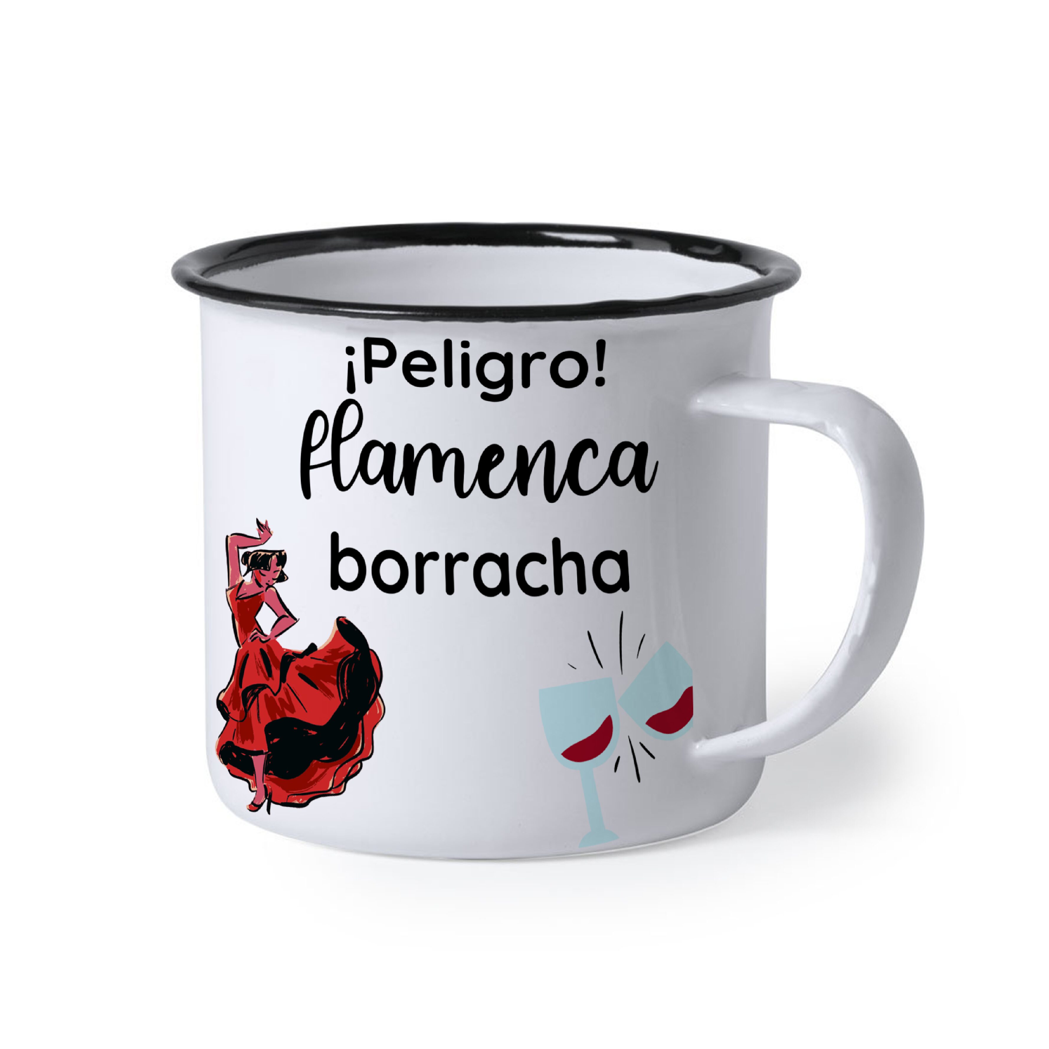 Taza metal "Flamenca"
