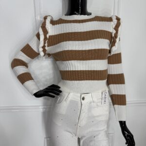Jersey rayas con volante