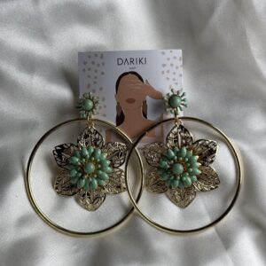 Pendientes estepa verde