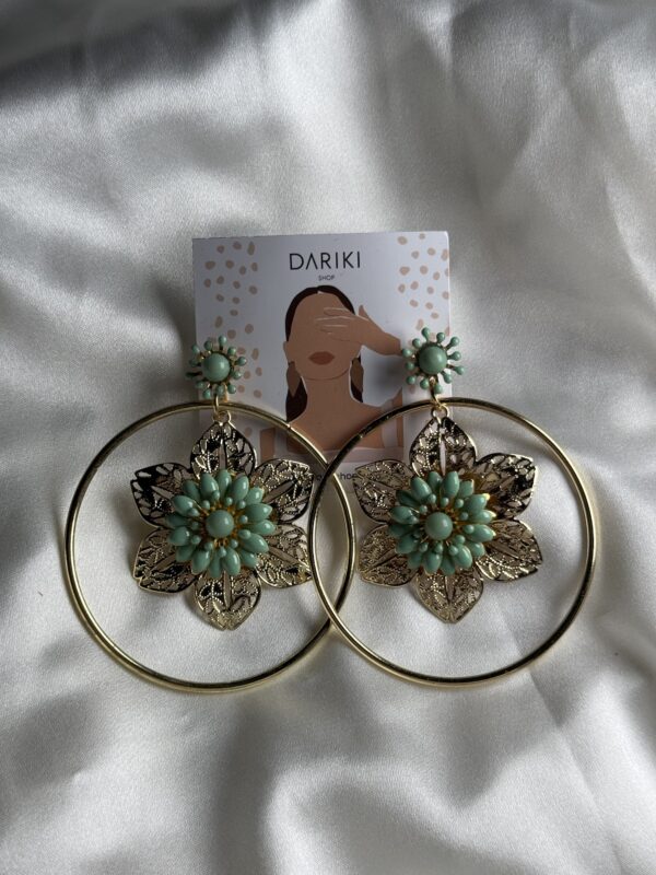 Pendientes estepa verde