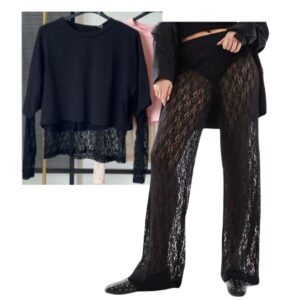 Conjunto encaje negro