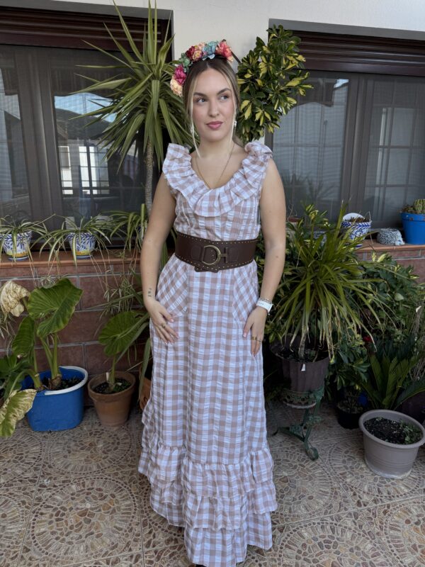 Vestido vichy flamenca