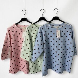 Camiseta lunares denim